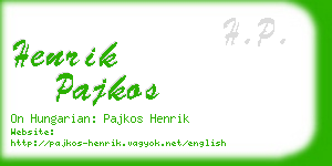 henrik pajkos business card